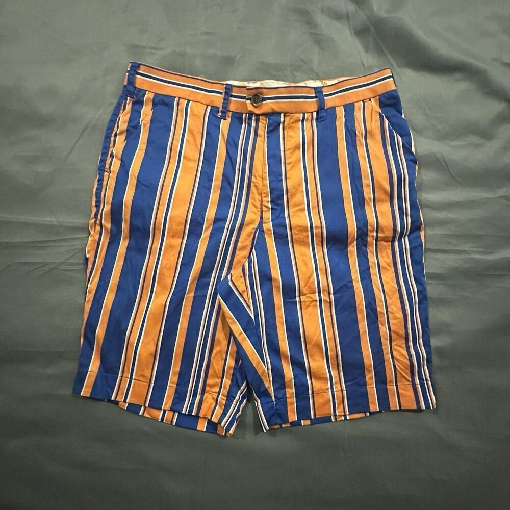 Loudmouth Shorts Mens 36 Blue Orange Striped Florida Gators Chino Golf